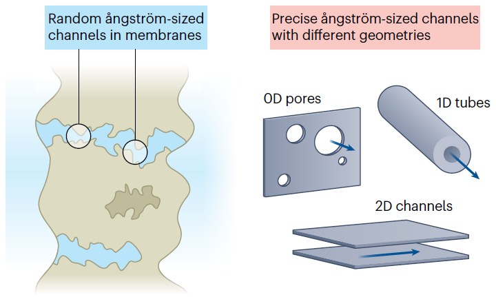 Graphical abstract: angstrom-scale channels in membranes